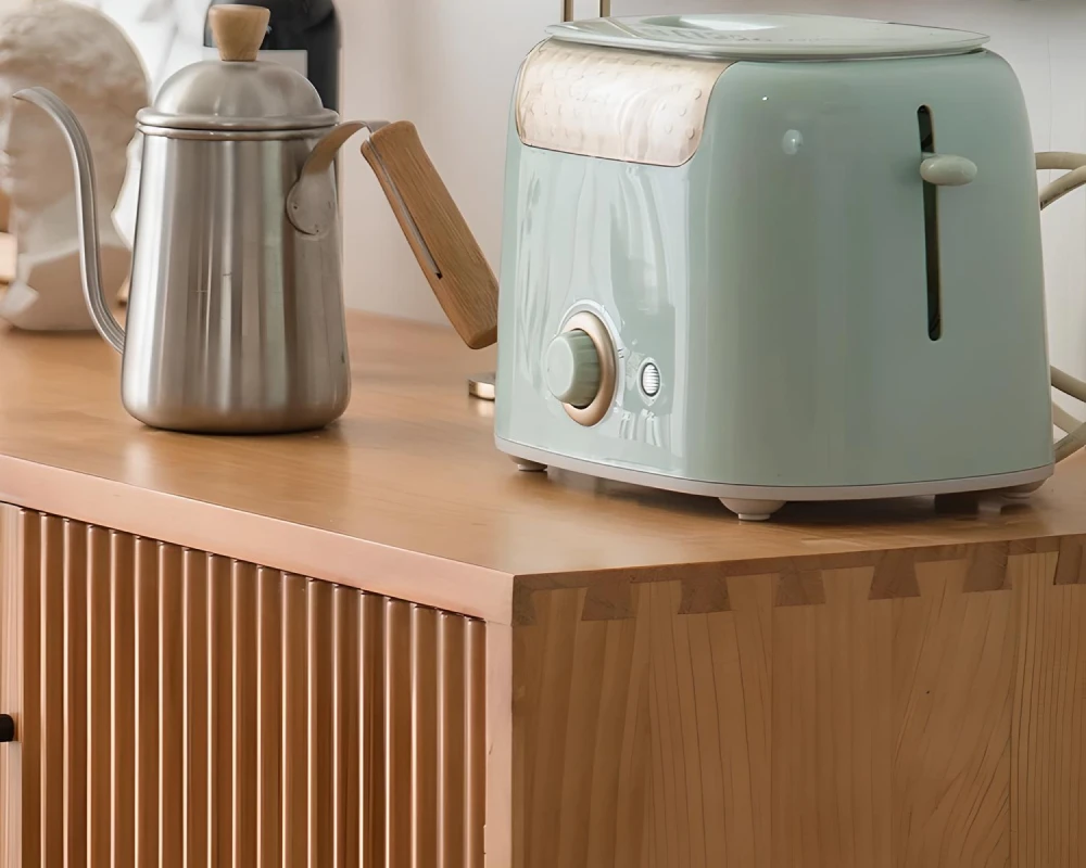 natural wood sideboard